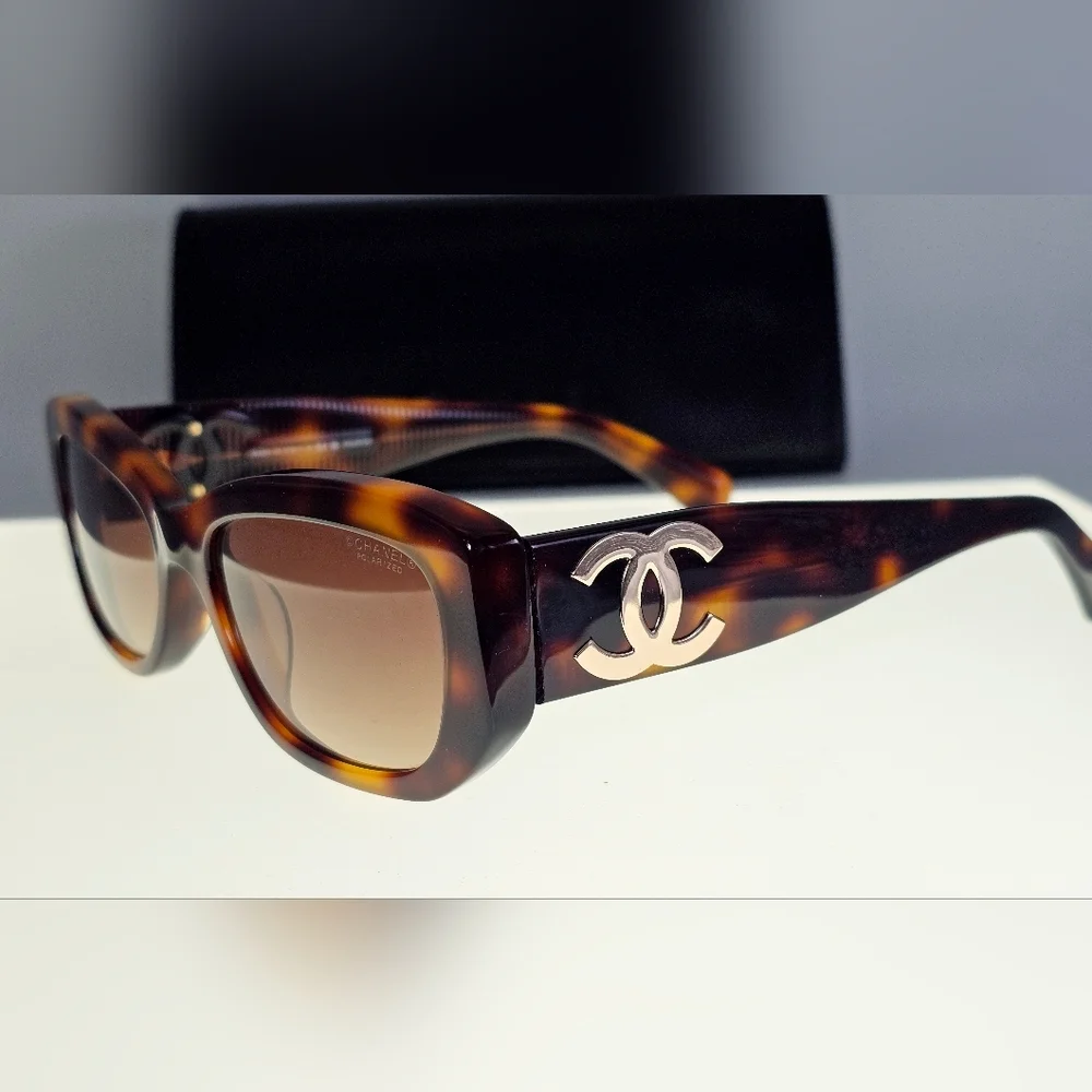 Chanel 5493-A 1295/S9 Women's Tortoise/Brown Polarized Sunglasses